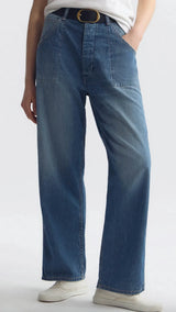 NILI LOTAN WHITNEY DENIM PANT IN DELANCEY