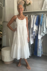 THIERRY COLSON VERUSCHKA EMBROIDERED MIDI DRESS