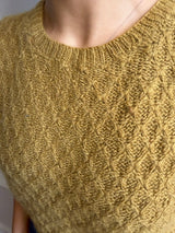 INJIRI WOOL SWEATER VEST IN MUSTARD STRIPE