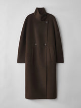 LISA YANG DOUBLE BUTTON COAT IN DARK OAK