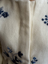 INJIRI WILLOW EMBROIDERED JACKET 150 in ivory & navy