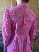 EXCLUSIVE JULIET DUNN FLORAL SCALLOPED COTTON SHIRT DRESS
