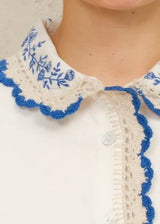 M.A.B.E FRADY CROCHET-TRIM TOP