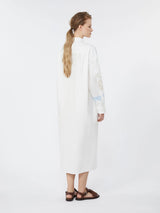 WEEKEND MAX MARA GRU POPLIN SHIRT DRESS WITH EMBROIDERIES