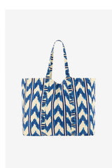LISA CORTI SHOPPER IN IKAT ARROW BLUE