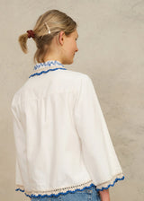 M.A.B.E FRADY CROCHET-TRIM TOP