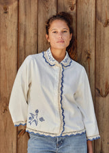 M.A.B.E FRADY CROCHET-TRIM TOP