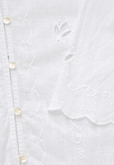 SKALL STUDIO FLEURIE BLOUSE IN OPTIC WHITE