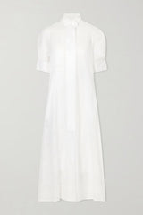 THIERRY COLSON VENETIA BRODERIE anglaise cotton midi-dress