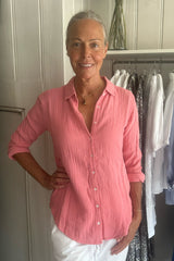 XIRENA SCOUT SHIRT IN FADED ROSE