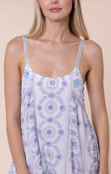 JULIET DUNN MEXICAN-PRINT SWING DRESS