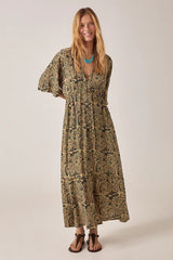 MAISON HOTEL MANUELA DRESS IN DARK PAISLEY