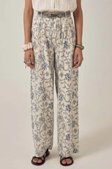 MAISON HOTEL SIMONE PANT IN WHITE FUJI
