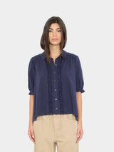 XIRENA BARON SHIRT IN NAVY