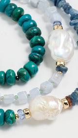 PRE-OWNED LIZZIE FORTUNATO NECKLACE IN PEACOCK RRP £395