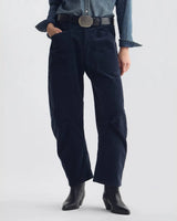 NILI LOTAN SHON PANTS IN NEEDLE-CORD SERVICE BLUE