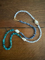 PRE-OWNED LIZZIE FORTUNATO NECKLACE IN PEACOCK RRP £395