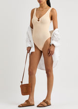 HUNZA G CELINE SWIMSUIT IN BLUSH
