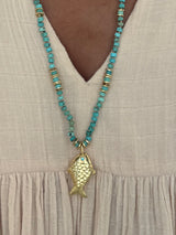 SARA LASHAY RAANI NECKLACE IN TURQUOISE