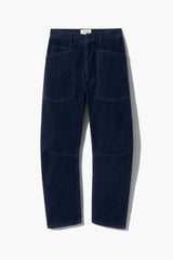 NILI LOTAN SHON PANTS IN NEEDLE-CORD SERVICE BLUE