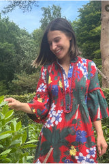 PRE-OWNED LORETTA CAPONI ALICANTE DRESS S/M RRP £765