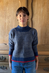 INJIRI SWEATER 104 in navy