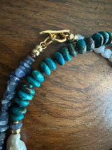PRE-OWNED LIZZIE FORTUNATO NECKLACE IN PEACOCK RRP £395