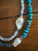 PRE-OWNED LIZZIE FORTUNATO NECKLACE IN PEACOCK RRP £395