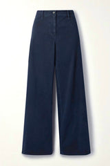 NILI LOTAN COTTON-BLEND WIDE LEG PANTS
