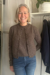 LISA YANG FELICIA CARDIGAN IN SOFT BARK