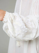 THIERRY COLSON GUISE tasseled embroidered cotton-voile midi dress