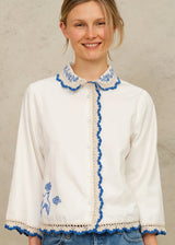 M.A.B.E FRADY CROCHET-TRIM TOP