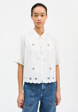 SKALL STUDIO FLEURIE BLOUSE IN OPTIC WHITE