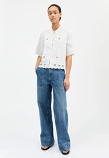 SKALL STUDIO FLEURIE BLOUSE IN OPTIC WHITE