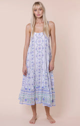 JULIET DUNN MEXICAN-PRINT SWING DRESS