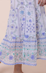 JULIET DUNN MEXICAN-PRINT SWING DRESS