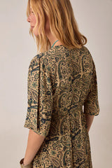 MAISON HOTEL MANUELA DRESS IN DARK PAISLEY