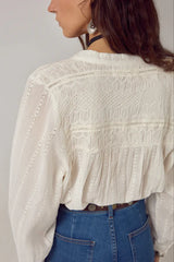 MAISON HOTEL PAOLI BLOUSE IN SAPORE DI SALE BIANCO