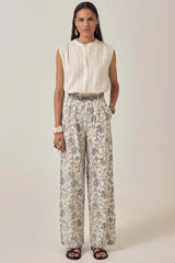 MAISON HOTEL SIMONE PANT IN WHITE FUJI
