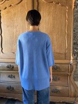 LISA YANG CAMILLE SWEATER IN BLUE