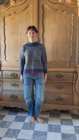 INJIRI SWEATER 104 in navy