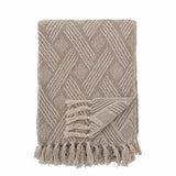 RECYCLED COTTON THROW IN SAND