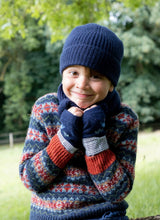 BRORA Cashmere Hat in French Navy